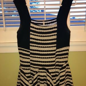 Free People black and white knit top